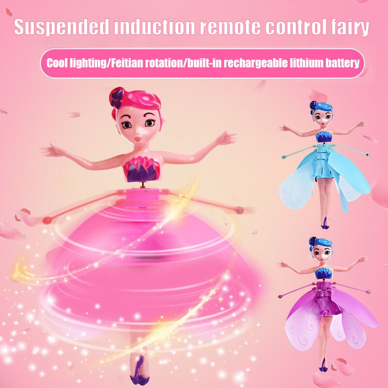 Magic Flying Fairy Doll + Infrared Hand Sensor Helicopter