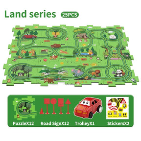 Puzzle Railcar Toys For Kids