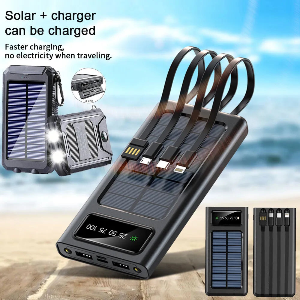 Portable Solar Power Bank Dual USB