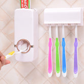 Toothpaste Dispenser With 5 Brush Holder