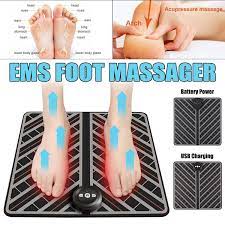 EMS Foot Massager Muscle Stimulation Mat Black