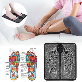 EMS Foot Massager Muscle Stimulation Mat Black