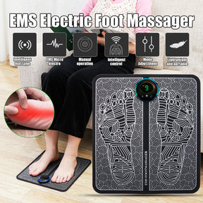 EMS Foot Massager Muscle Stimulation Mat Black